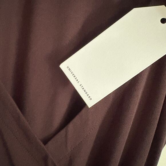 Universal Standard Wrap Twirl Dress 4XS 00 0 2XS NWT Black Capsule Travel Midi - Picture 9 of 11